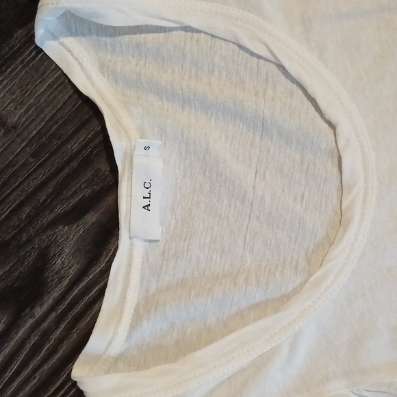 A.L.C. flutter sleeve scoop t-shirt white small - Picture 11 of 14